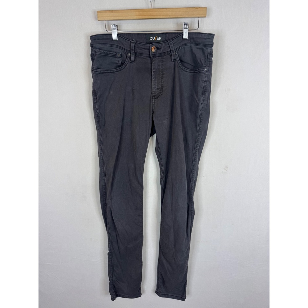 DU/ER Performance Denim Slim Tapered Jeans Dark Grey 33x34 Nature2X Stretch